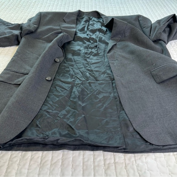 Chaps Ralph Lauren Wool Blend Dark Gray Blazer - Picture 8 of 16